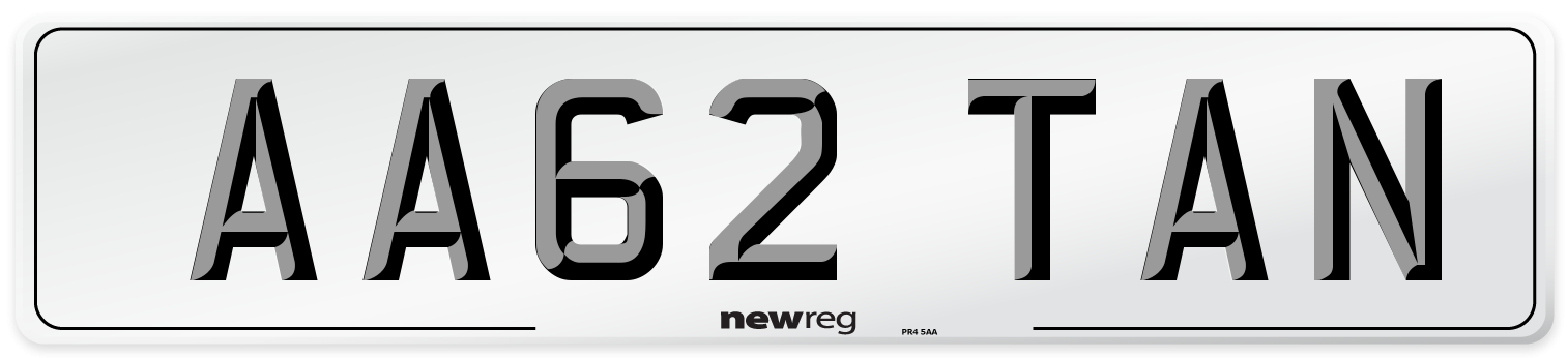 AA62 TAN Number Plate from New Reg
